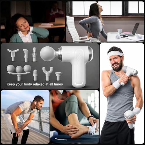 Image of KRIPARA SALES Kripara Sales Professional Deep Tissue Percussion Massage Gun-multi-head Muscle Massager for Pain Relief, Athletes & Body Relaxation - Portable Cordless Electric Handheld Massager With 9 Attachments (3 IN 1 Percussion Massage Gun)