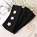 JJUNW 2Pcs Arm Warmers, Arm Warmers Women, Star Arm Warmers Kids Half Finger Adorable Accessories, Cute Y2K Arm Warmers Cold Weather Fashion Arm Sleeve Thumb Hole Gloves for Women Girls(Black)