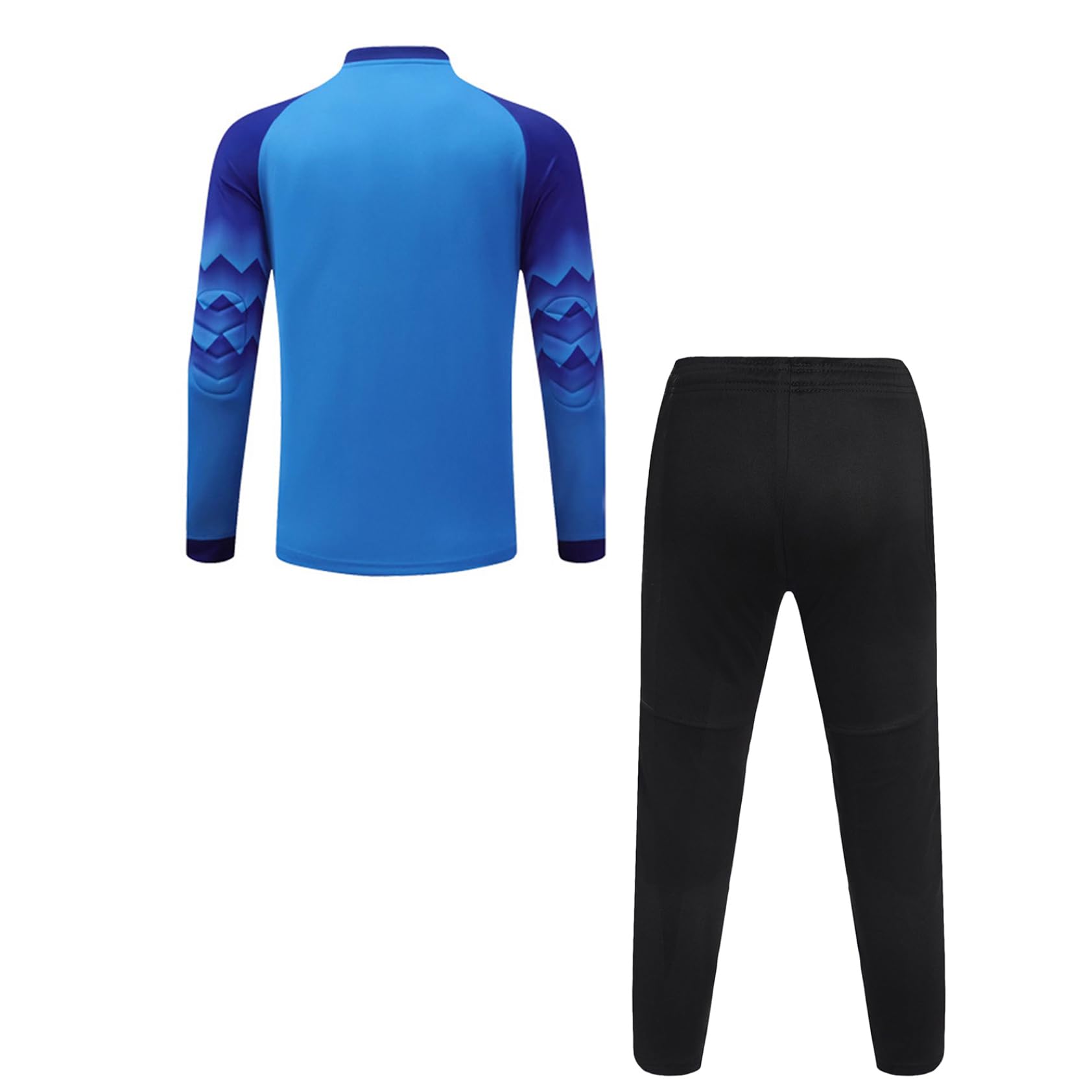 Maillot de Gardien de Foot Enfant Garçon Gardien de But Football avec Pantalon Ensemble Tenue de Foot
