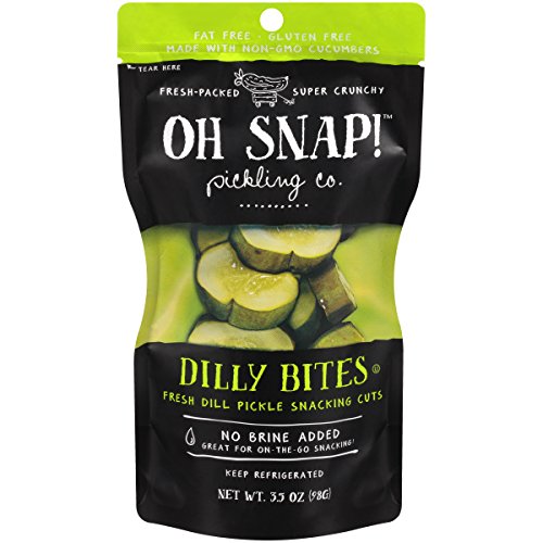 Oh Snap Fresh Dill Pickle Snacking Cuts, 3.5 Ounce (Pack of 12) Oh Snap Fresh Dill Pickle Snacking Cuts, 3.5 Ounce (Pack of 12)