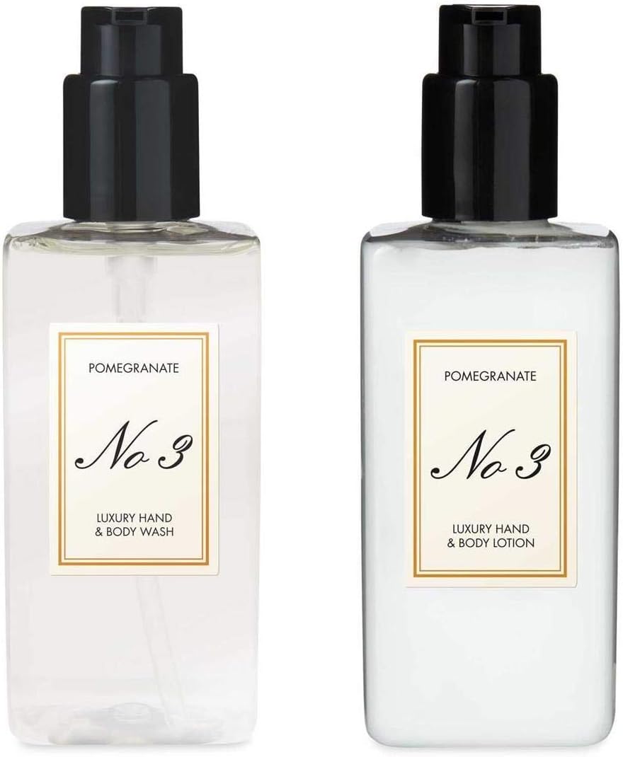 Aldi Luxury No 3 Pomegranate Body Wash & Hand Lotion Set 250ml x 2 Amazon.co.uk Beauty