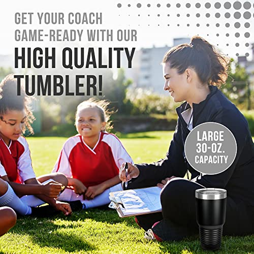 Volleyball Coach Tumbler - Volleyball Coach Gift 30oz Insulated Engraved Stainless Steel Volleyball Coach Cup Black - Image 3