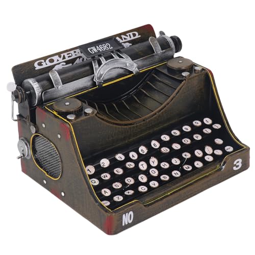 Máquina de Escribir Vintage, Elegante Decoración Retro de Máquina de Escribir, Modelo Hecho a Mano de Hierro Vintage para Hogares, Salas de Estar para Ocasiones o Eventos