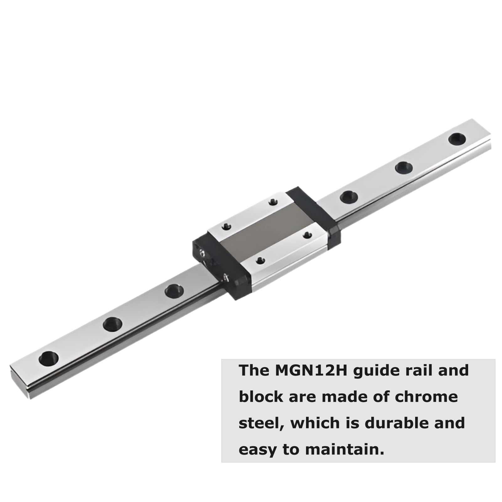 MGN12 320mm 12.6'' Linear Guide Rail with 1 PCS MGN12H Carriage Block — Amazon image 3