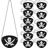 Einzigartige Augenflecken: Jeder schwarze Augenflecken ist mit weißen Totenkopf- und Kreuzmessermustern bedruckt, was zu dem Spaß und der Symbolik der Piratenidentität beiträgt