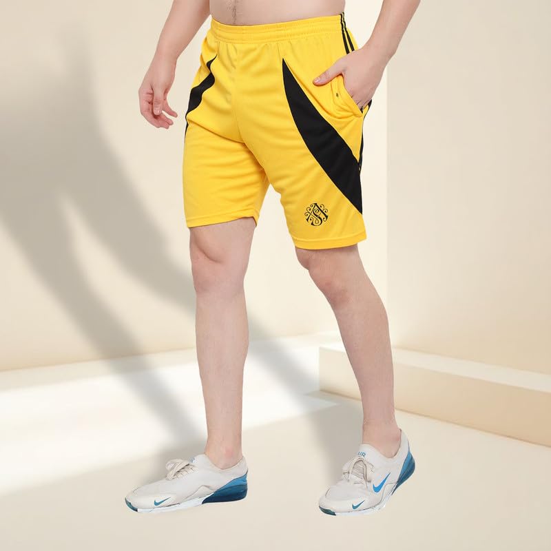Image of DIA A DIA Men's Gym Shorts with Zipper Pockets Breathable Sports Shorts