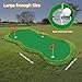 Roykaw Golf Putting Green - 5 x 10 Ft. Putting Mat, Professional Training Aid for Indoor & Outdoor, Green Mat w/ 3 Holes, Flags, Slope Sponges