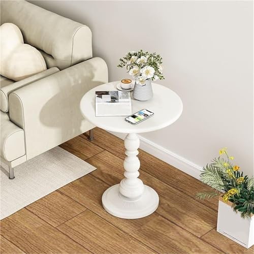 Mesa auxiliar redonda de hierro forjado