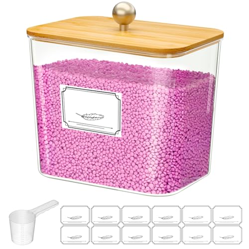 Image of Lifewit Laundry Pods Container with Lid, 0.7gal, Natural, 1 Pcs | Dryer Sheet Holder, Laundry Room Organization Storage for Washing Powder, Scent Booster Beads, Coffee Pods Kcup