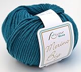 Lauflänge: 50 g = ca. 85 m Rellana Wolle Merino Big Fb. 13 - Wolle petrol Nadelstärke 5 - 6 mit Merinowolle zum Stricken & Häkeln, Mützenwolle