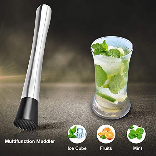 Coquetel de aço inoxidável Muddler Mojito Muddlers Bebida Muddler Bar de esmagamento de gelo Ferrame
