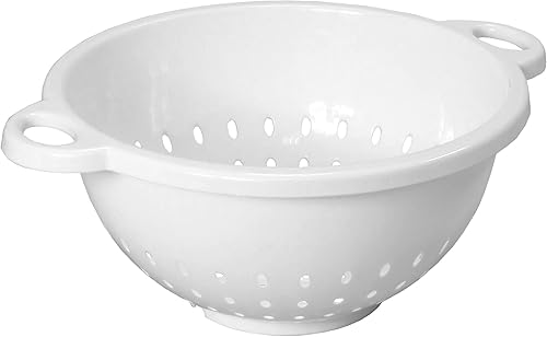 Colador hondo de 11 x 5 pulgadas para 5 cuartos Chef Craft, color blanco, Paquete de 1, Blanco