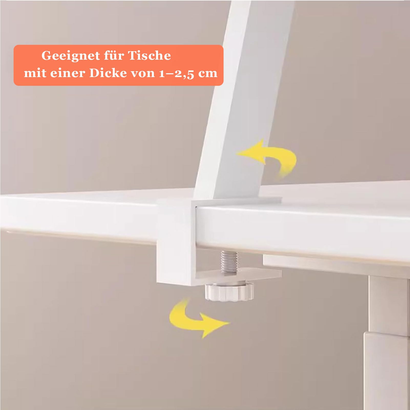Klemmbares Schreibtisch Organizer Regal 60x20cm, Adjustable Desk Shelf Clamp mit Klemme TischverläNgerung Klemmbar Aufbewahrungsregal für Office, Schule