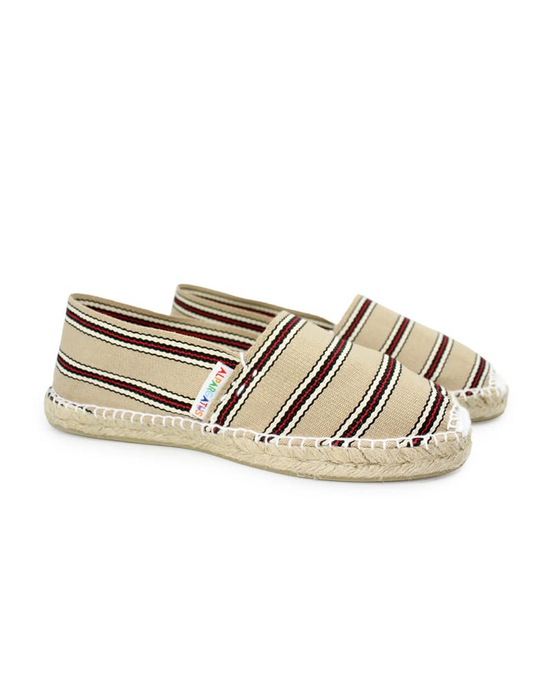 Espadrilles Couleur Corde avec Rayures