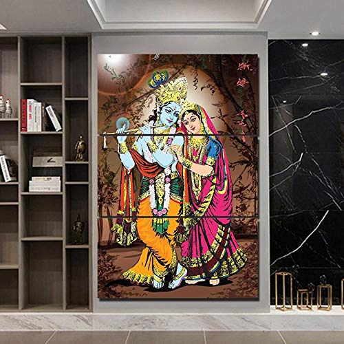 Impression sur Toile Radha Krishna Art Mural d'Exception - 3