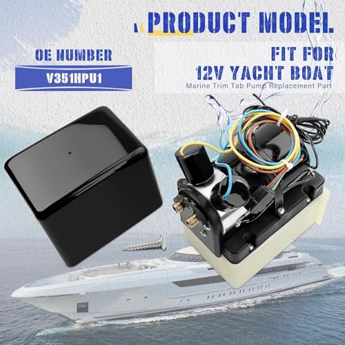 Image of V351HPU1 Hydraulic Power Unit-12V Replace for Pump Two Solenoid Valves Compatible with Bennett Marine