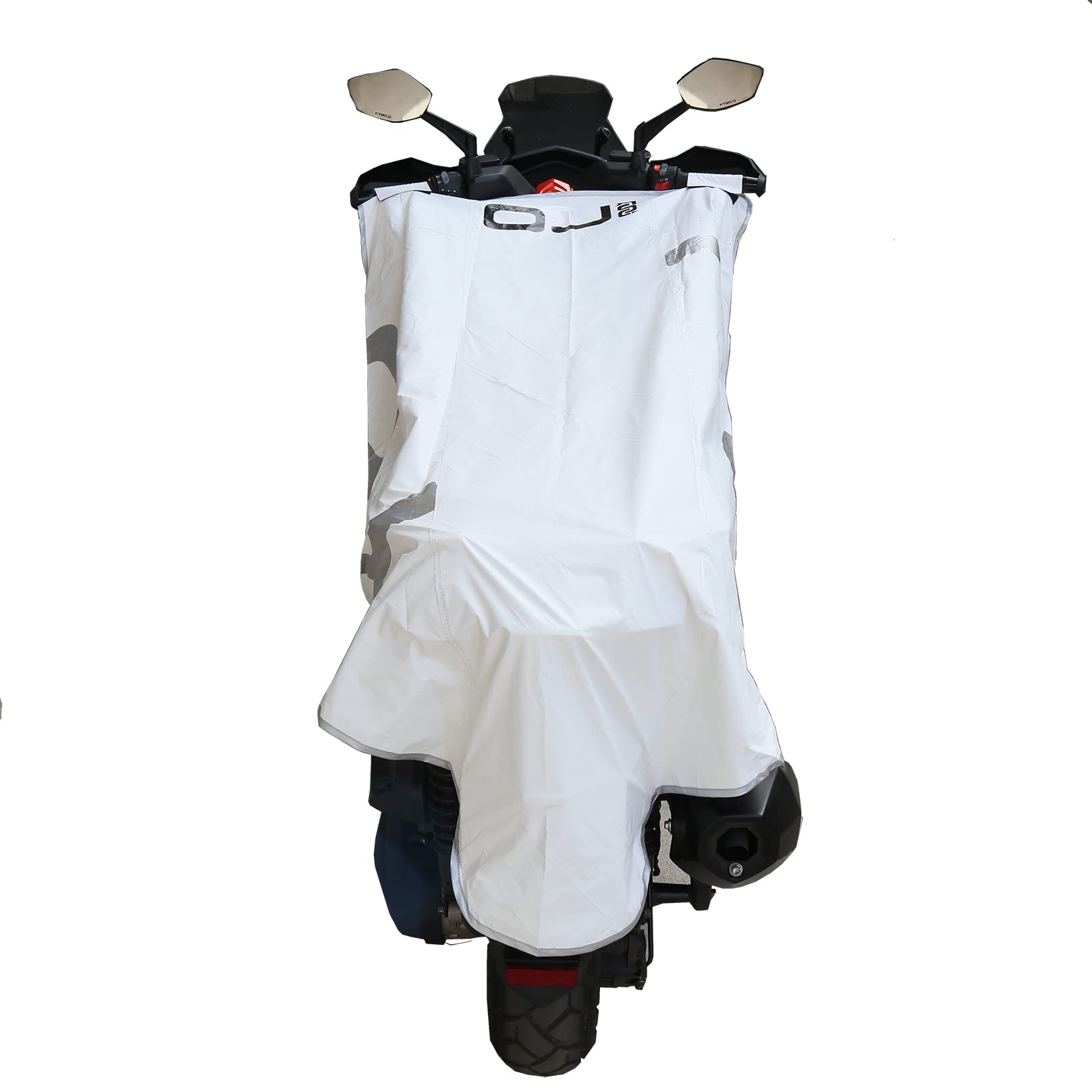 OJ Cooling Bike Cover Universale White/Bianco – Coprimoto Impermeabile e Traspirante per Moto e Scooter – Protezione Completa da Pioggia, Polvere e Sole – Facile da Installare