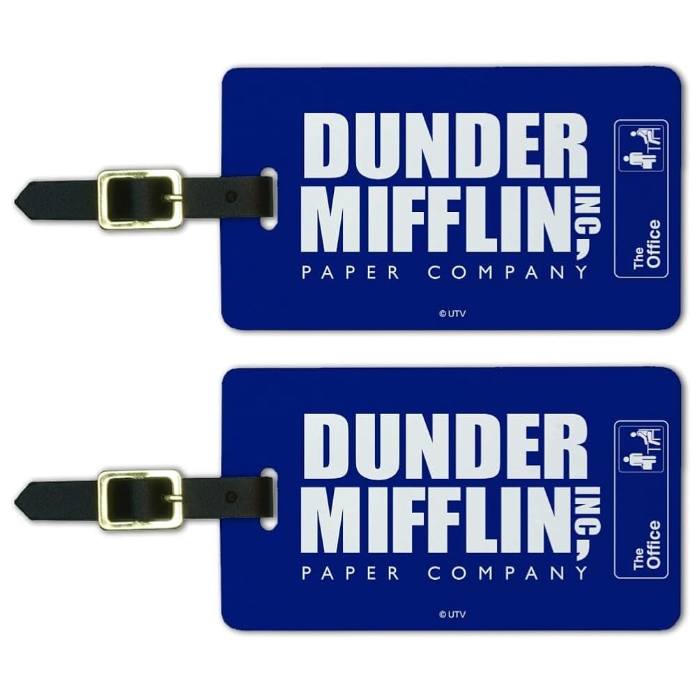 amazon-com-the-office-dunder-mifflin-logo-luggage-id-tags-suitcase-carry-on-cards-set-of-2-clothing-shoes-jewelry for Dunder Mifflin Name Tag Printable Free Amazon.com: The Office Dunder Mifflin Logo Luggage ID Tags Suitcase Carry-On Cards - Set of 2: Clothing, Shoes & Jewelry for Dunder Mifflin Name Tag Printable Free