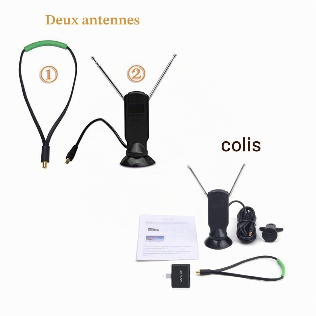 MyGica Carte tuner TV USB Type-C pour regarder la télévision numérique ATSC n'importe où, récepteur TV Freeview HD, adaptateur tuner HDTV sans fil, antenne TV USB pour téléphone Android, tablette, PC