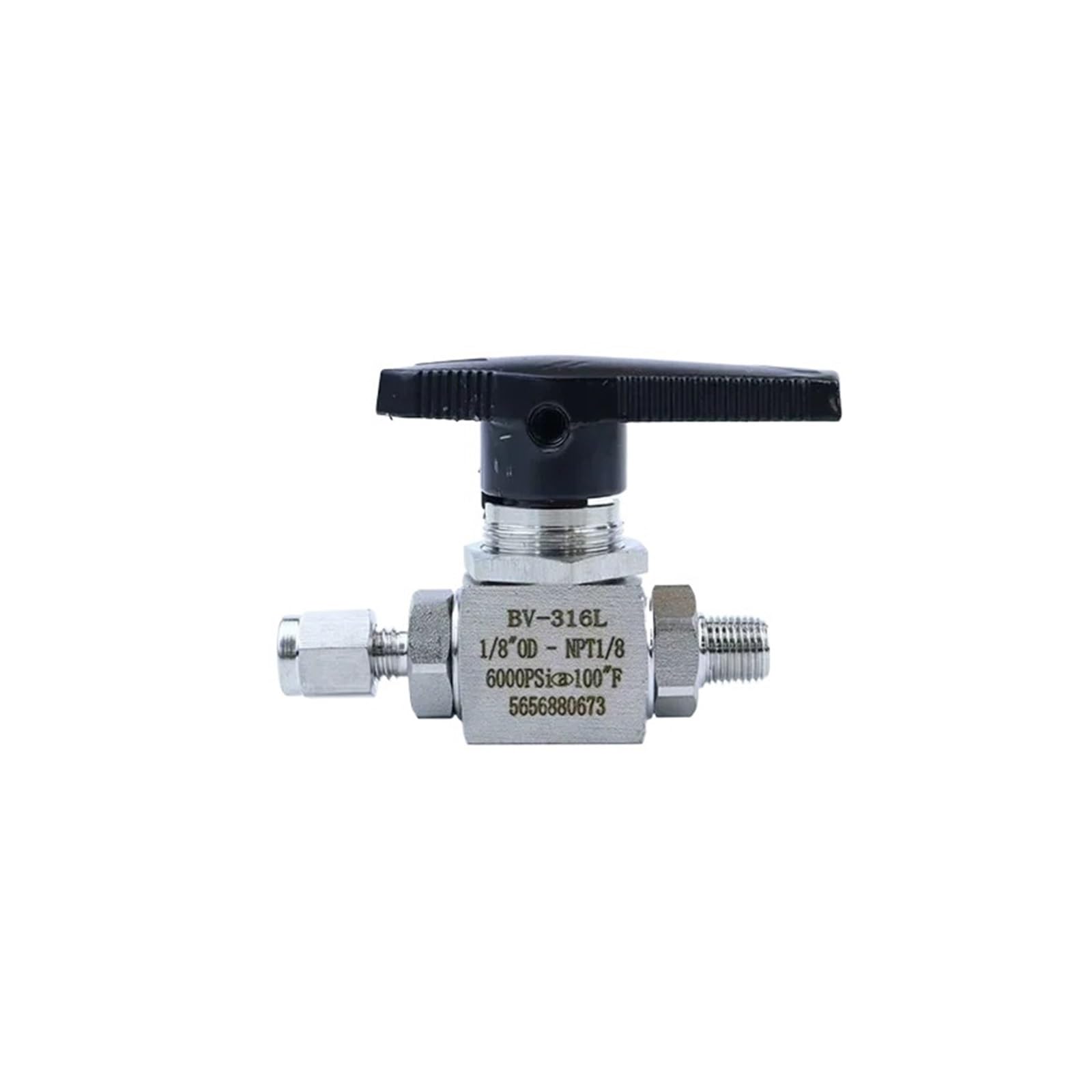 Vanne à boisseau sphérique 3 voies inox 316 compression 12mm haute pression 3000psi