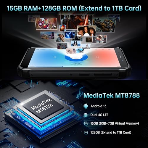FOSSiBOT F101 Pro (2023) Outdoor Smartphone Android 13-10600mAh Outdoor Handy Ohne Vertrag...