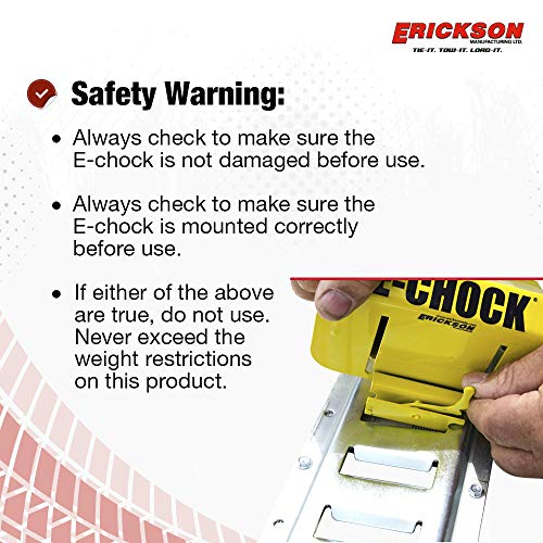 Erickson 09162 E-Track Moveable Wheel Chock,1 Pk #TOP2