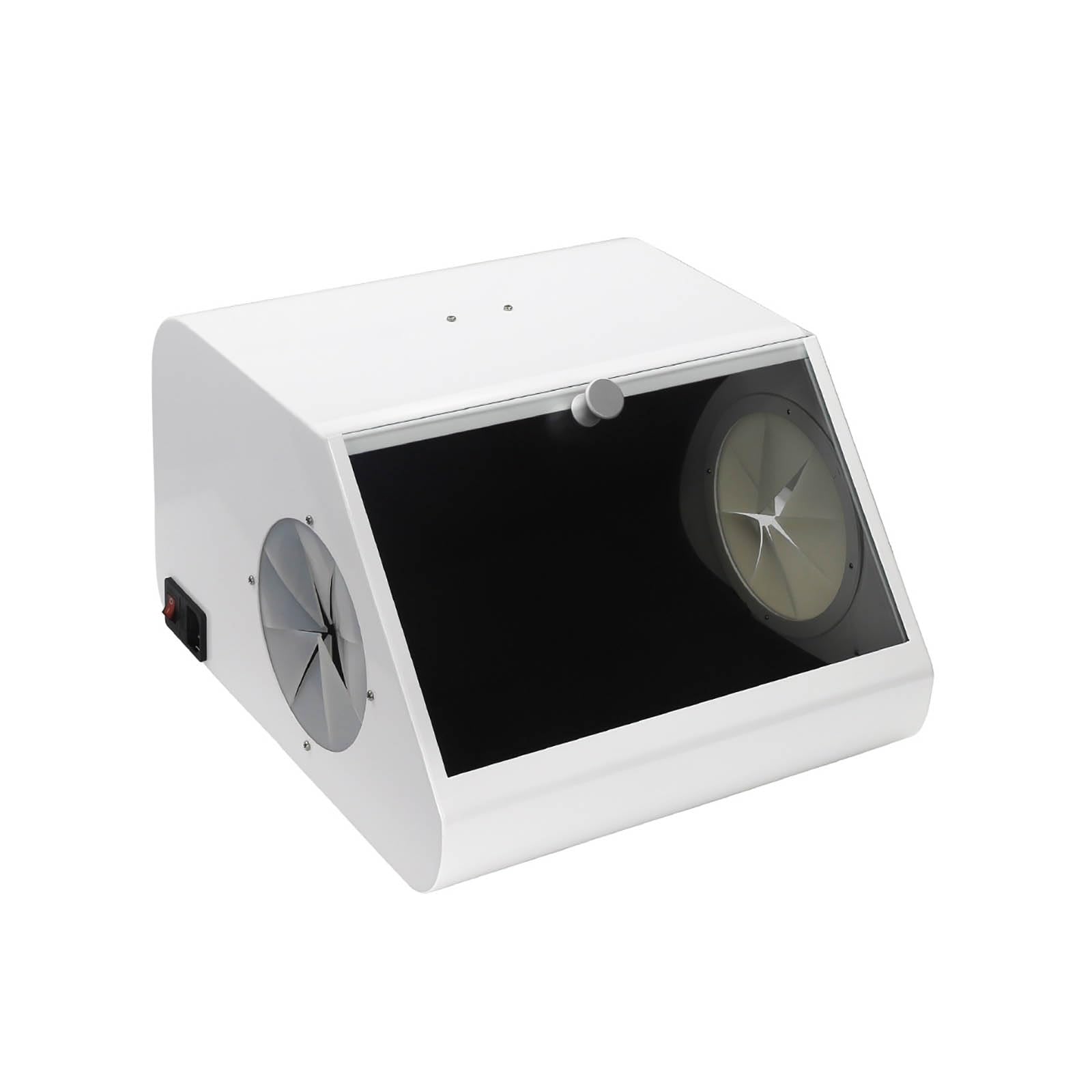 Cabina de Chorro de Arena para Laboratorio, Sandblaster de Banco para Equipo de Laboratorio Dental, Arenadora Portátil con Luz LED, Doble Ventilador, Gran Ventana Antipolvo