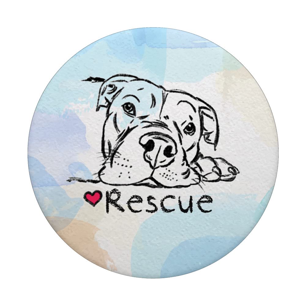Pitbull Mom Pitbull Dad Best Pitbull Mama Dog Rescuer Rescue PopSockets Adhesive PopGrip, Black - Image 3
