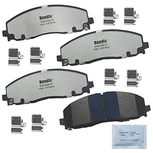 Image of Bendix Fleet Metlok MKD1589FM Semi-Metallic Front Brake Pads for Select Models Chrysler Grand Caravan,Pacifica,Town & Country,Voyager,Dodge Journey,Jeep Gladiator,Wrangler,Ram C /V,Volkswagen Routan