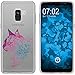Produktbild PhoneNatic Case kompatibel mit Samsung Galaxy A8 Plus (2018) Silikon-Hülle Floral Katze M2-6