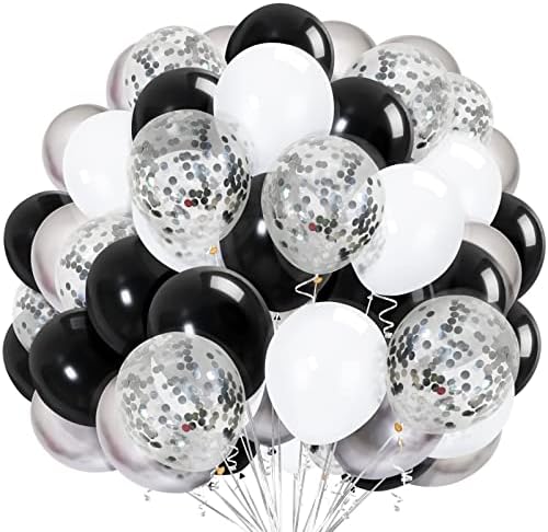 Silver Balloons Metallic Silver Balloons Silver 5 Inch Balloons Chrome Metallic Helium Latex Balloons for Wedding Bridal Shower Party Baby Shower Birthday Party Decoration (50pcs)