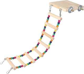 Balacoo 1pc Parrot Ladder Platform Bird Ladder Bridge Parrot Climbing Ladder Rabbit chew Toy cage Chewing Toys Budgie ladders Bunny chew Toys Parrot Chewing Toy The Bird Wooden Bird Rack