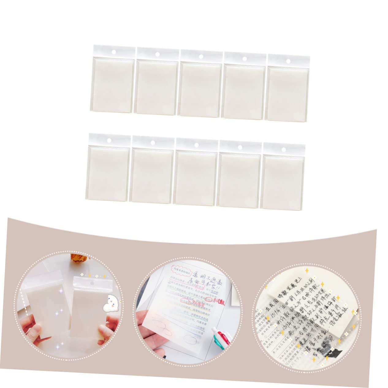 SHINEOFI 30 Piezas Nota Transparente Pegatina De Pizarra Pestañas Adhesivas Transparentes Nota a Prueba De Agua Pegatinas a Prueba De Agua Pegatinas Claras Mascota Transparente