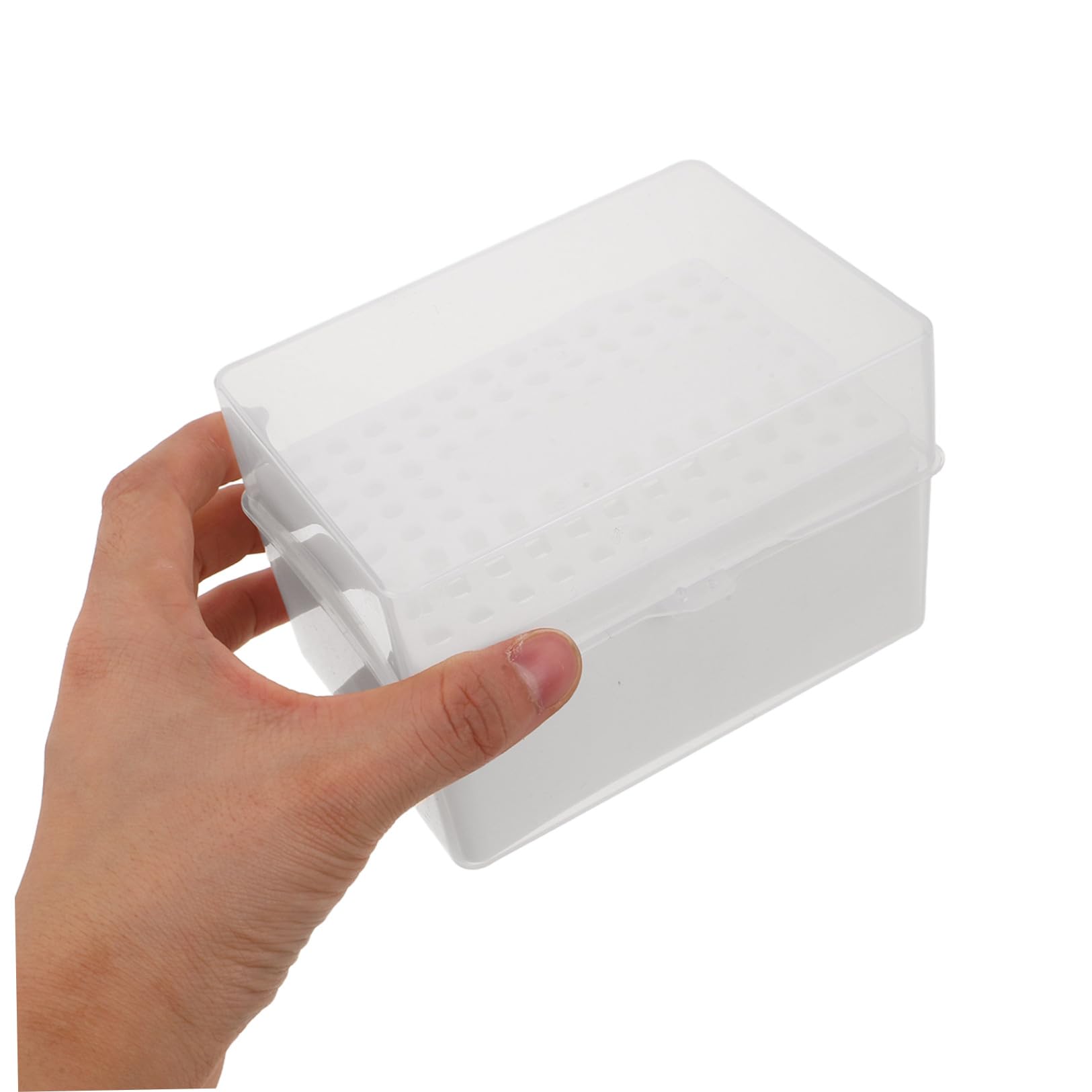 GLEAVI Scatola per Puntali di Pipette in Plastica da Laboratorio 1000 Ul, Contenitore Compatto da 5 Pezzi per Provette e Fiale, Organizer la Conservazione e Monitoraggio Puntali