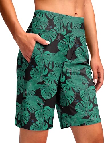 Viodia Women's 9" Long Swim Shorts Modest Swimsuits Bathing Suit Knee Length Bermuda Board Shorts for Women with Pocket