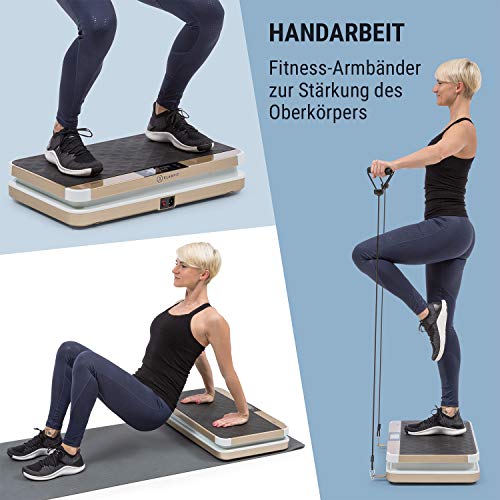 Klarfit Vibe VX - Vibrationsplatte, 200 Watt, 3 Programme, 20 Geschwindigkeiten, integrierten Bluetooth-Lautsprecher… – Bild 5