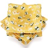 Cunhill 4 Pcs Cotton Microwave Bowl Cozy, Bee Style