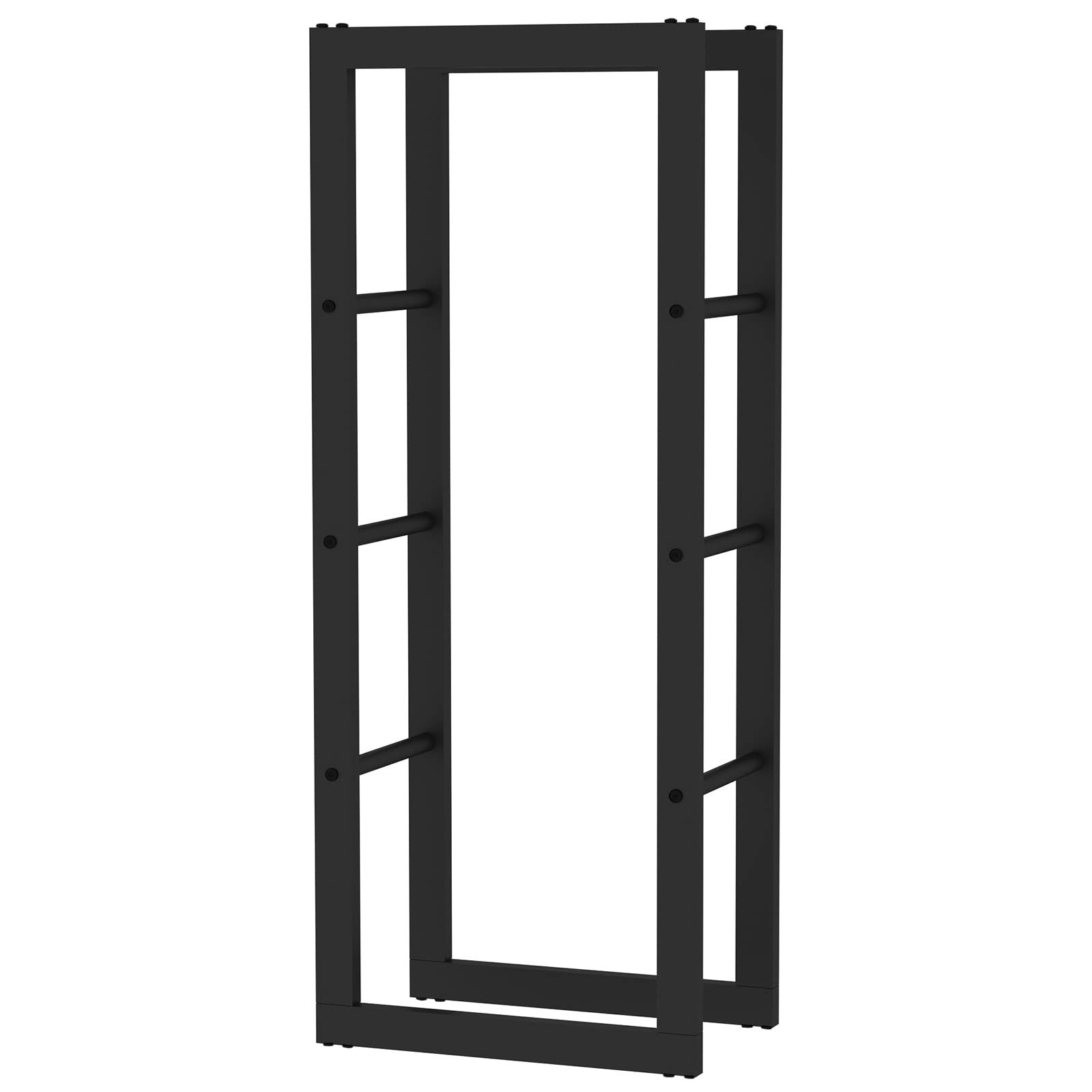 Toboli Firewood Rack 100x25x40cm Log Rack made of Powder-coated Metal for Inside and Outside