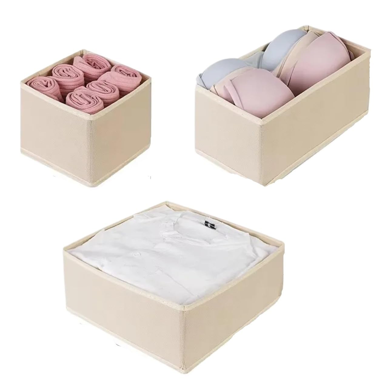 FVDZRFIE Sock Storage Box Foldable Drawer Organizers Clothing Socks Storage Box Wardrobe Closet Underwear Boxes Organizer Organization