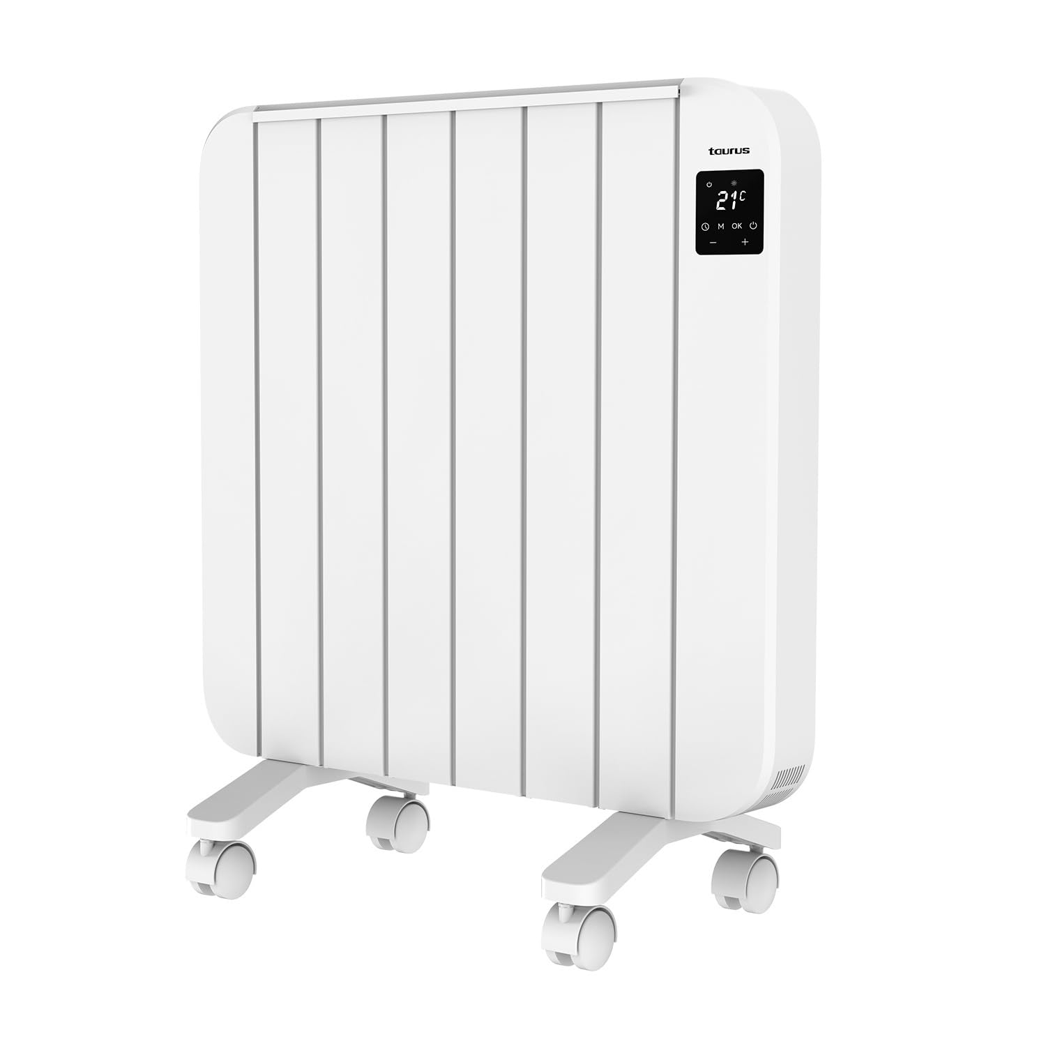 Taurus - Radiador Eléctrico 1500W, 6 Elementos, Programable 24/7, LCD