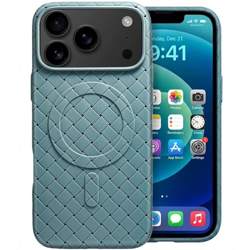 Coque iPhone 17 Pro Max MagSafe tissée bleu pour vos déplacements