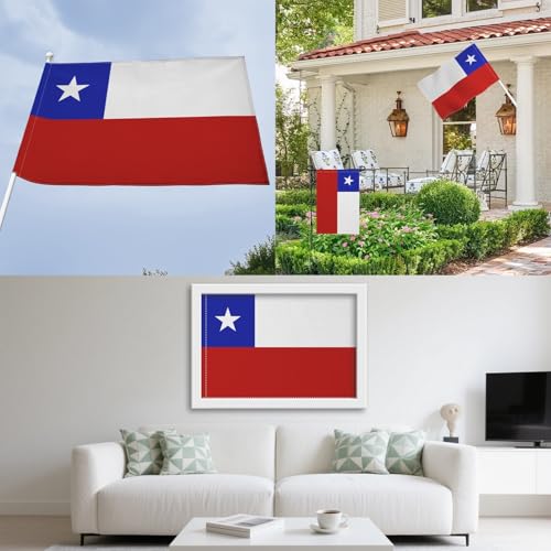 Drapeau Chili indéchirable 1,5 x 2,4 m résistant aux intempéries - 5