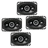 KICKER DSC460 4x6-Inch (100x160mm) Coaxial Speakers, 4-Ohm Bundle