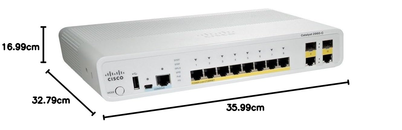 Cisco Catalyst 2960C Switch 8 FE PoE 2 x Dual Uplink LAN Base WS