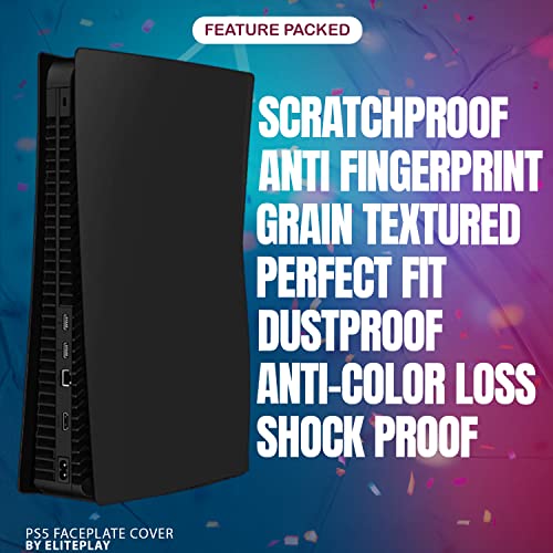 Coque PS5 noire mate pour console PlayStation 5 Edition Disque de remplacement