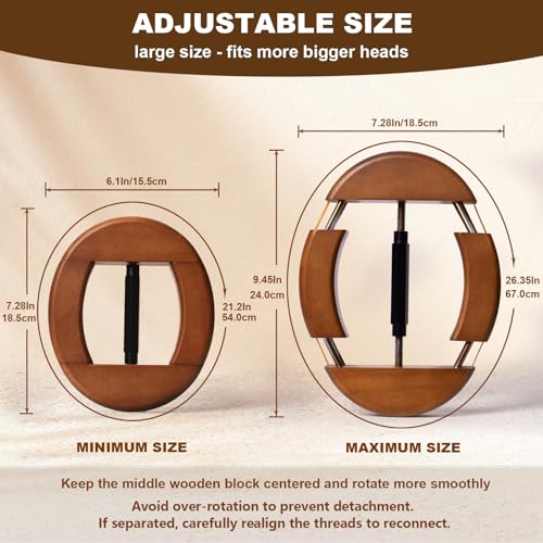Image of Hat Stretcher 4 Way, Hat Stretcher for Fitted Hats Size 6 7 /8 to 8 1 /2, Hat Jack Stretcher, Heavy Duty of Hat Extender