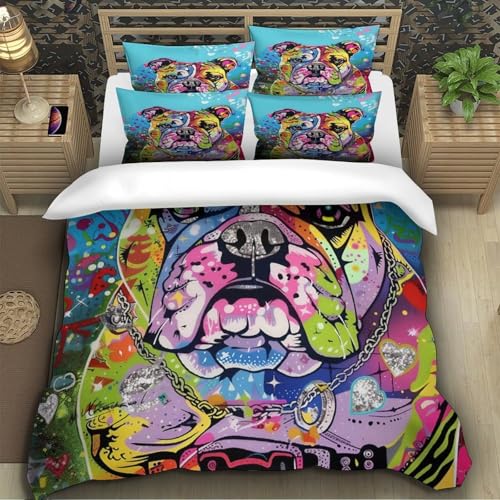 Housse de couette Taureau anti-acarien fermeture éclair lit double