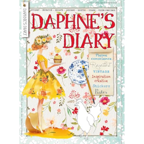 Daphne's Diary Magazine #2 2025 (FRANÇAIS) | Cahier de travaux d'artisanat créatif | Magazine-journal interactif pour la pleine conscience, la peinture, l'art, la cuisine, les voyages |