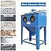 Cimcame Sandblasting&Sandblaster Cabinet 90 Gallon with Dust Collection Reclaimer System Floor Abrasive Blast Cabinet for Rust Grime Paint Removing