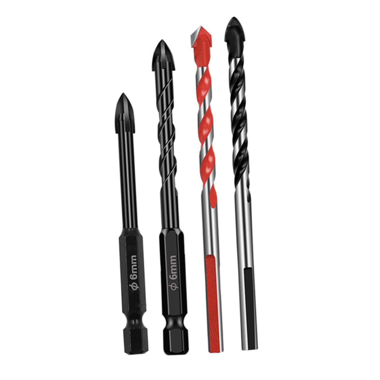 LIFKOME Drilling Power Tools 4pcs Ceramic Tile Drill Bits Hard Alloy Drill Bits Set